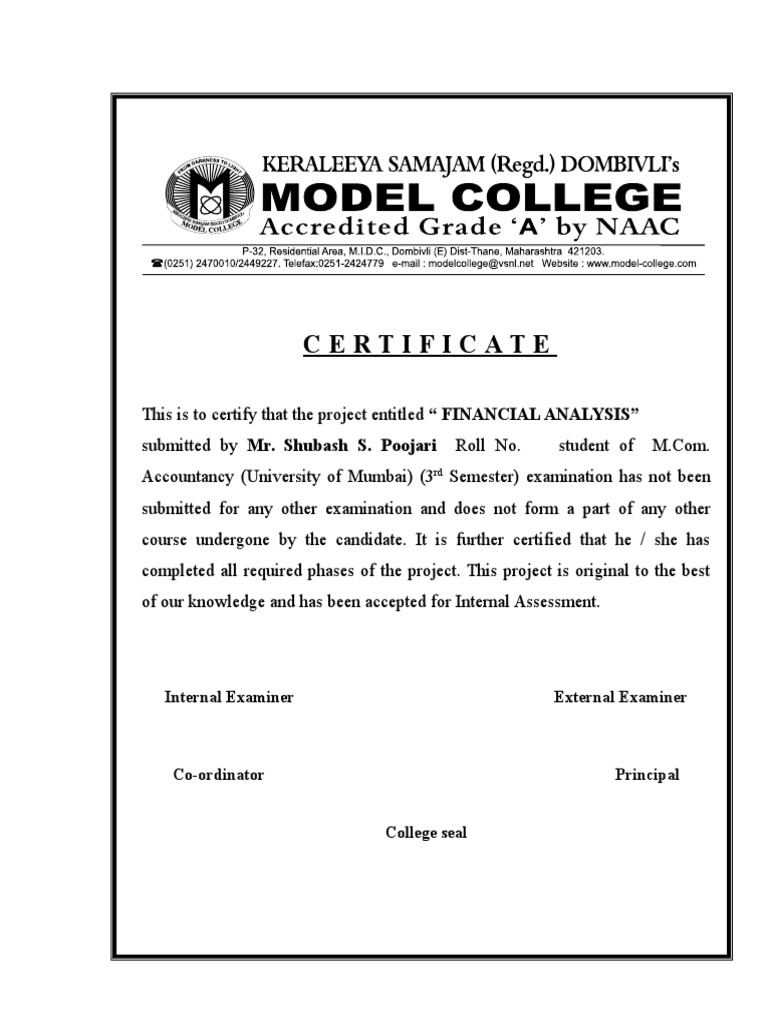 Certificate