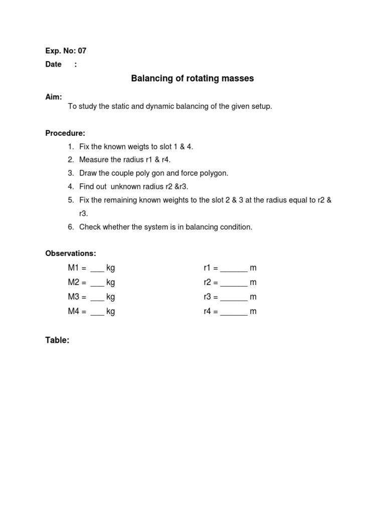 Dynamics Lab Manual