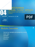 Pemograman Visual Client Server: Form Variable, Data Type, Operator, Condition, Iteration