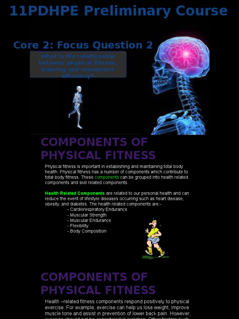 5 Health and Skill Related Components of Fitness PDF Physical
