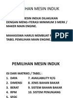 2. Pemilihan Mesin Induk