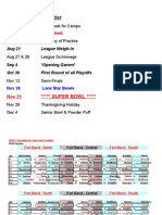 2010 FBYFL Football Schedule