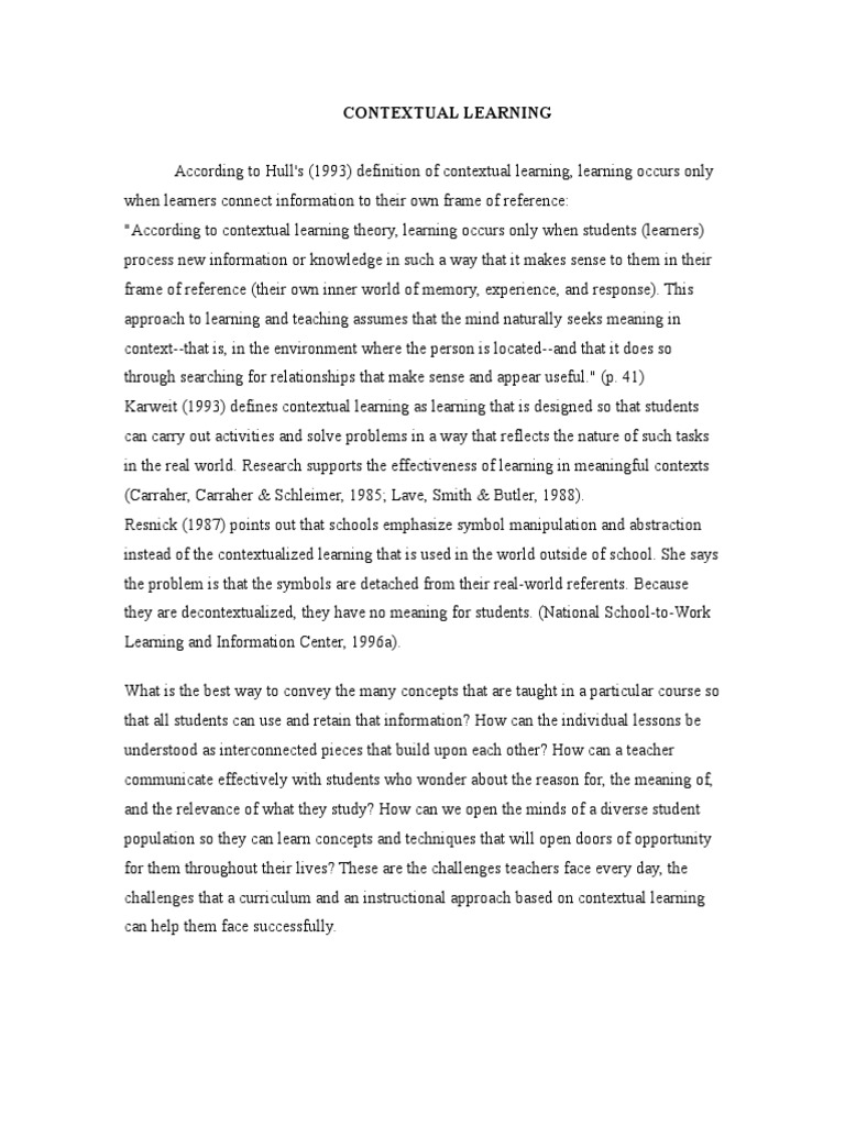 Contextual perspective psychology image