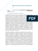 Algunos Desafíos de La Educación Básica en El Umbral de Nuevo Milenio