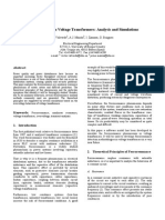 Ferroresonance in Voltage Transformers Analysis and Simulations