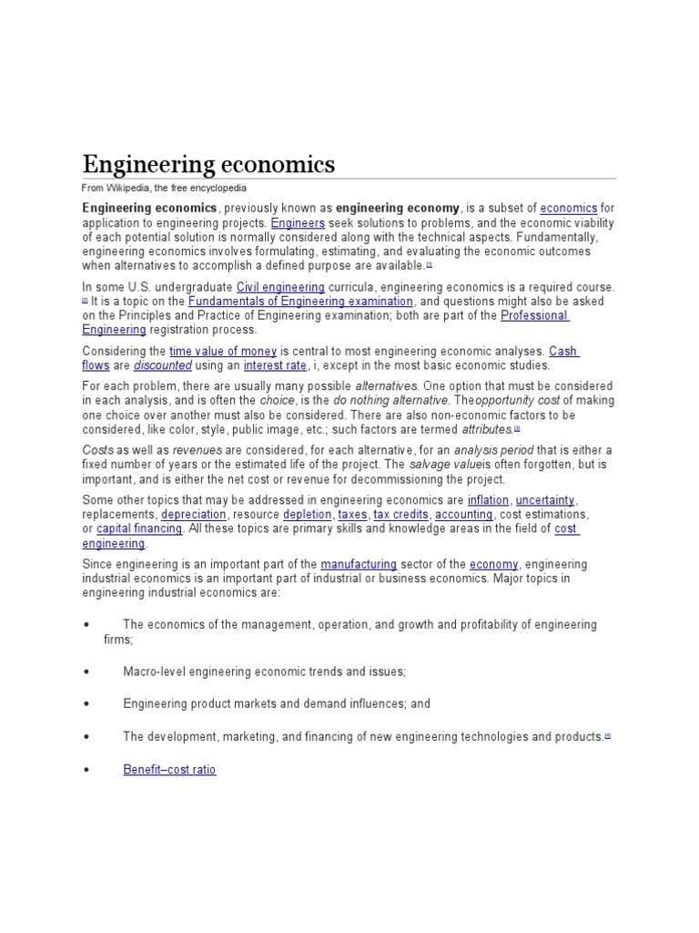Engineering Economics: Engineering Economics, Previously Known As ...