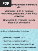 fatrores antivitaminico eminerais