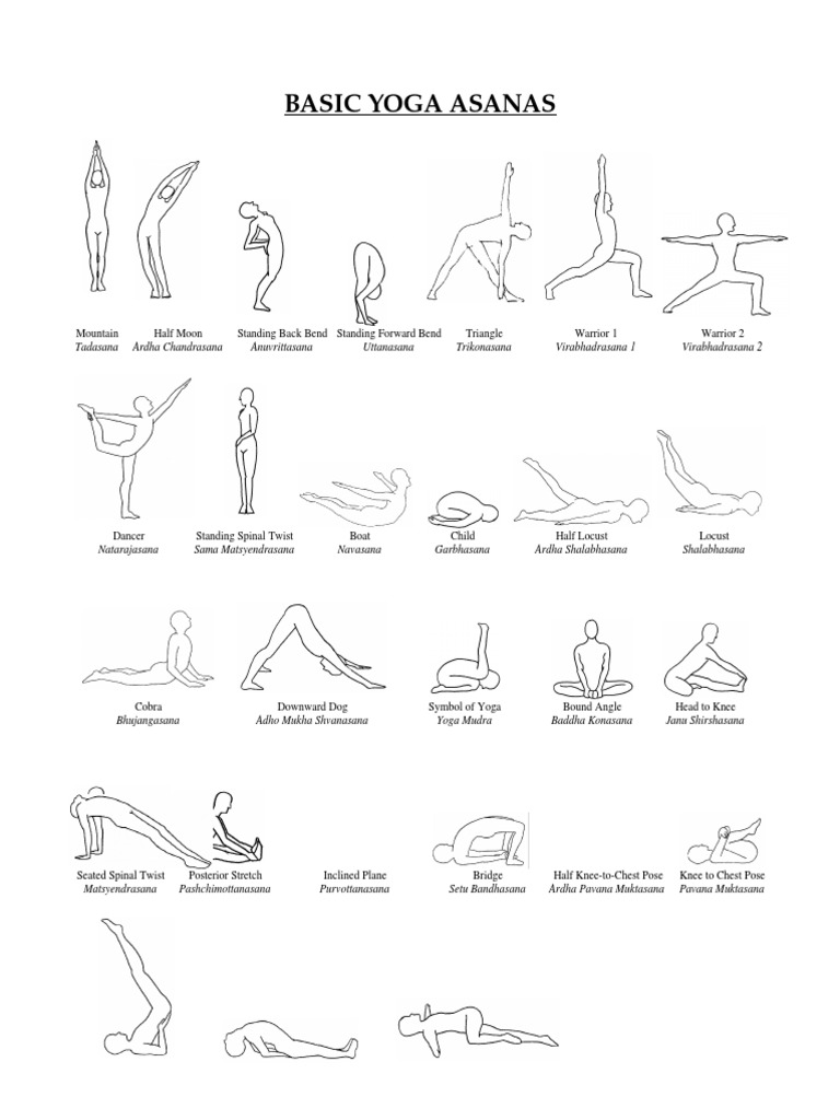 Basic Yoga Asanas | PDF