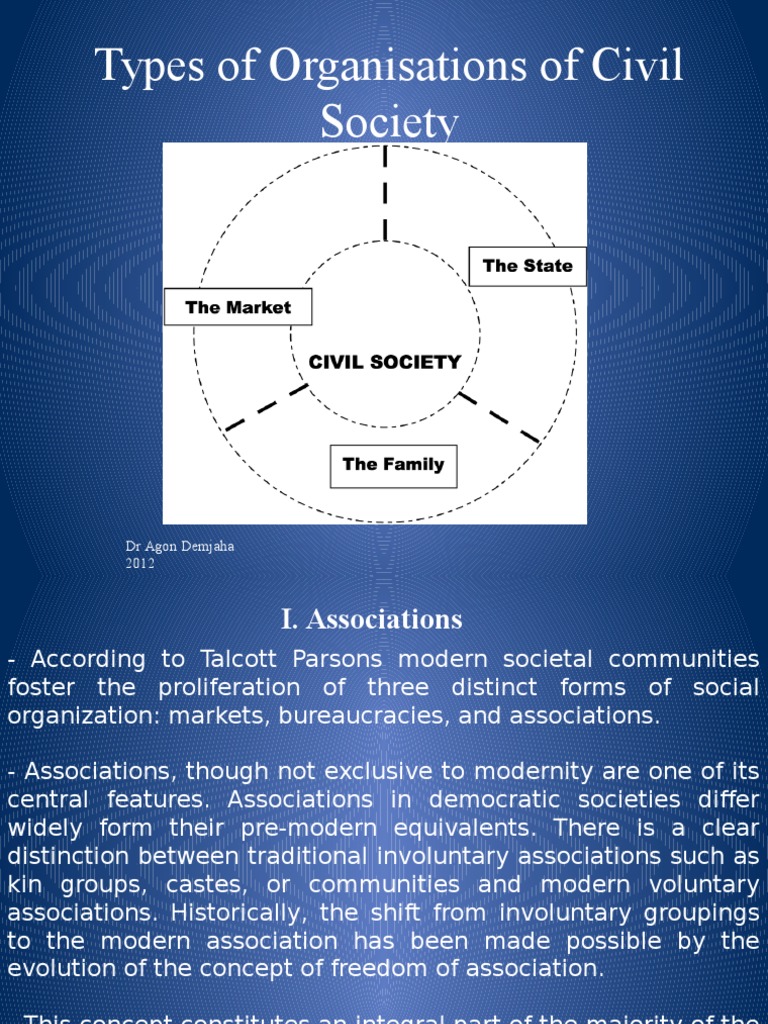 Types of Civil Society Organizations | PDF | Non Governmental ...