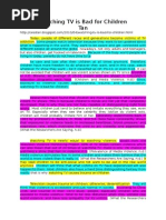 Watching TV is Bad for Children