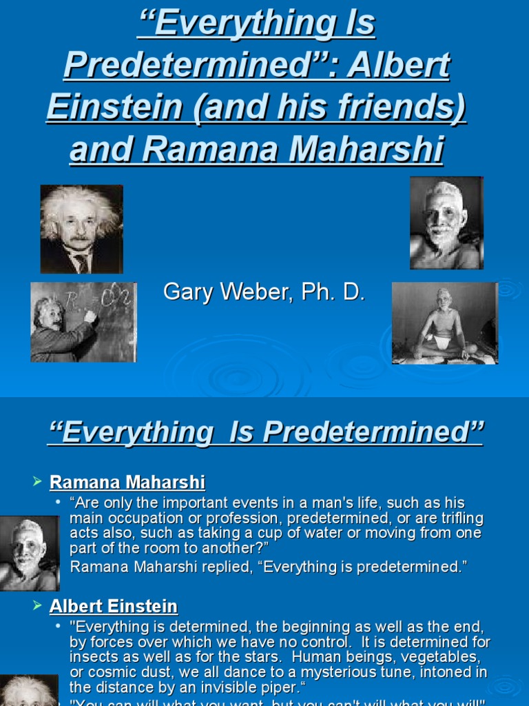 Predetermined Life: Insights from Einstein and Maharshi | PDF ...