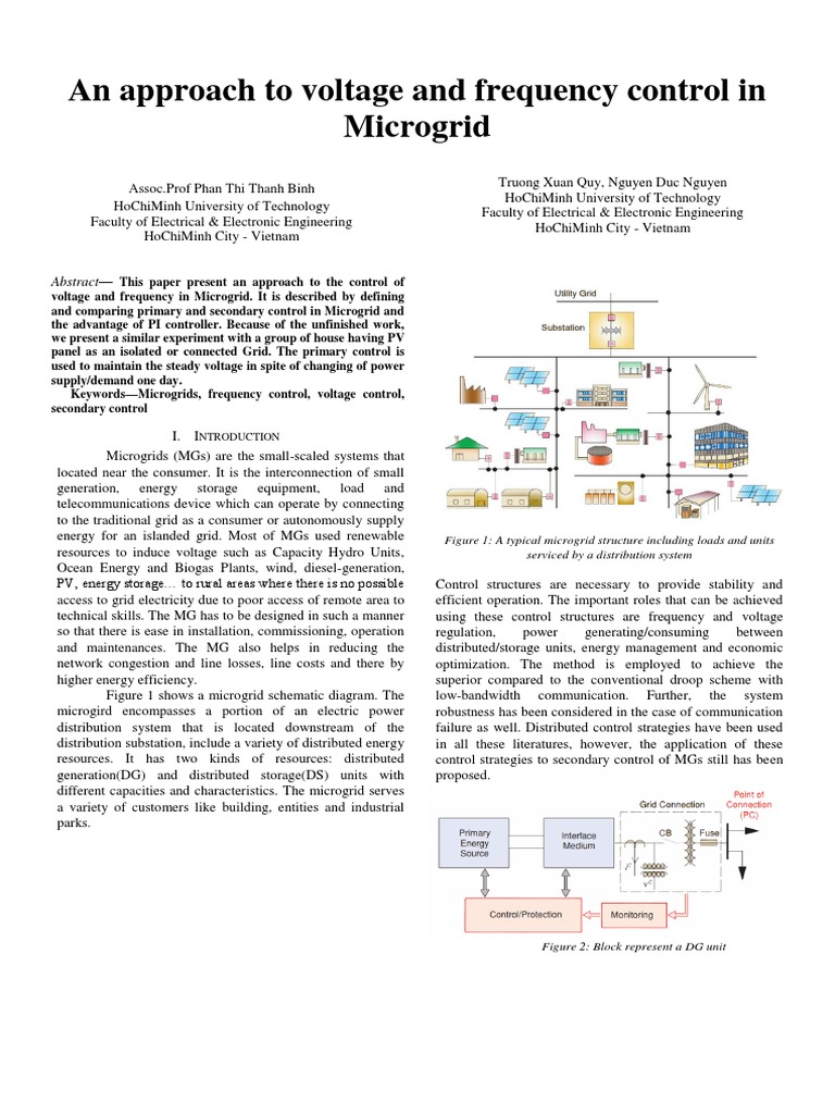 Microgrid Paper | PDF | Distributed Generation | Power Electronics