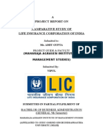 21555292 Project on LIC India