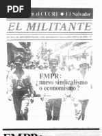 FMPR Nuevo Sindicalismo o Economismo?