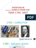 Invention in Electronics From The: YEAR 1745-2007