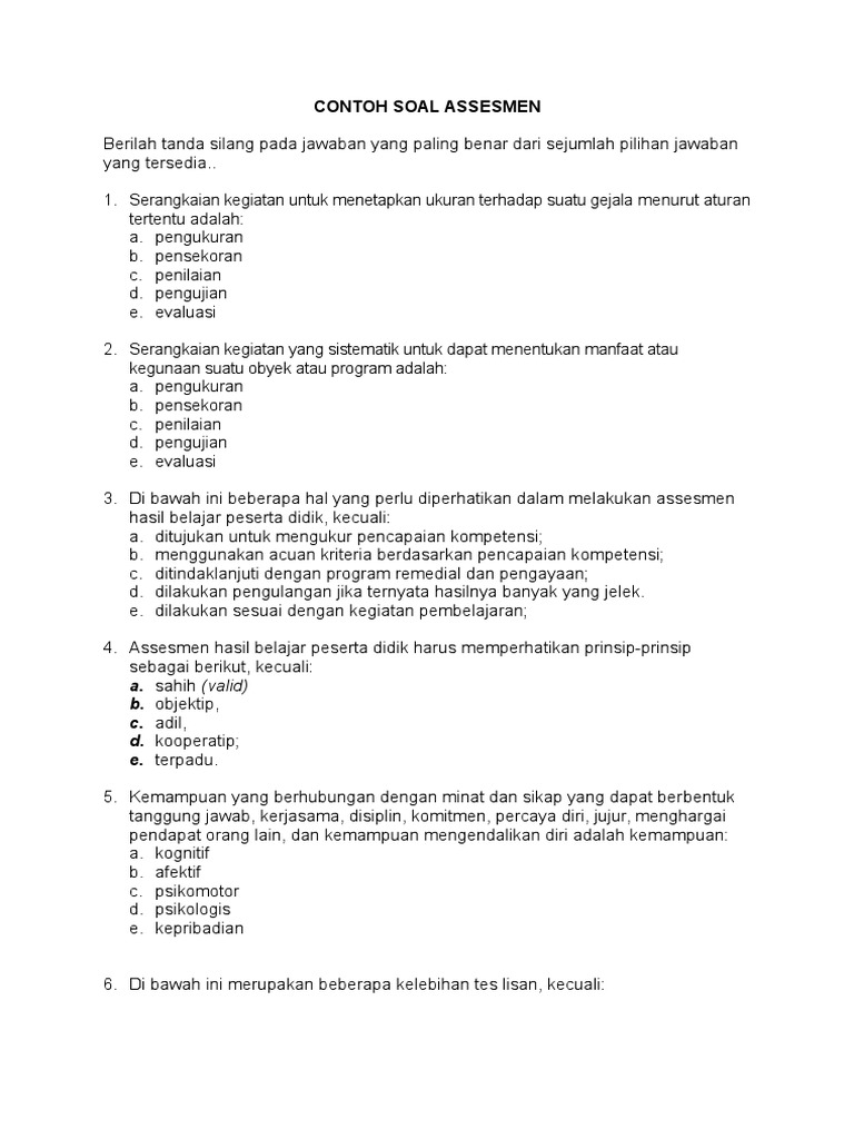 Contoh Soal Tes Akademik Perusahaan Dan Pembahasan Pdf