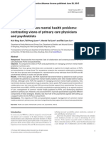 Managing Common Mental Health Problems: Contrasting Views of Primary Care Physicians and Psychiatrists