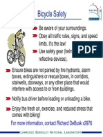 Bicycle Safety: For More Information, Contact Richard Debusk X2976