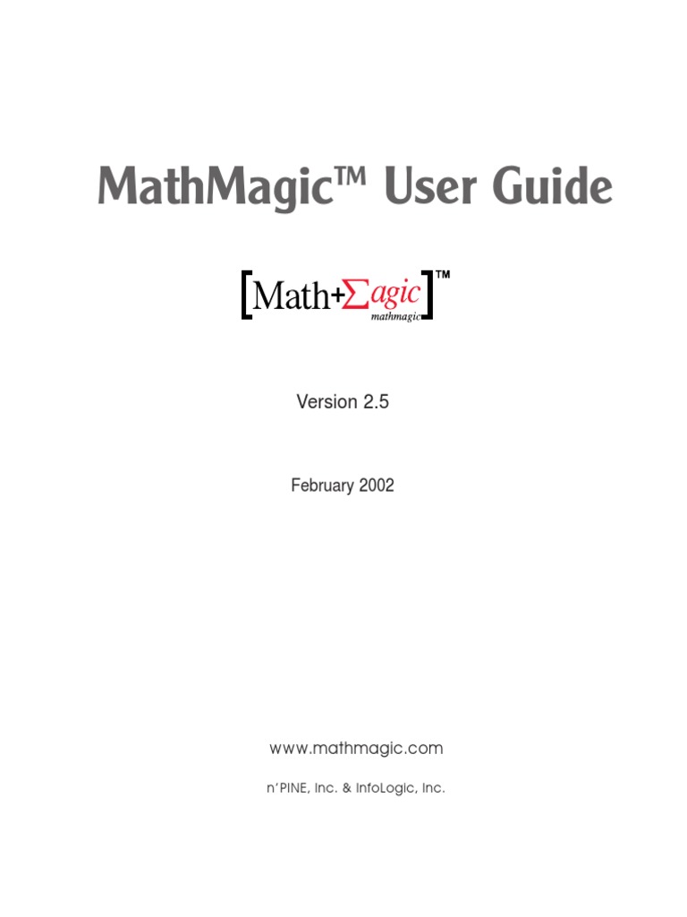 Math Magic Special UserGuide - US | PDF | Installation (Computer ...
