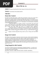 Practical 11:: Status Bar Control