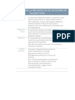 Metodologia para La Implantacion de Un Sistema de Calidad Total