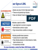 Laser Signs at LBNL: Warning