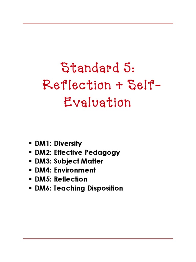 Standard 5 Final | PDF | Classroom | Teachers