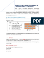 Calculo de Ladrillos, Cemento y Mortero para Muro