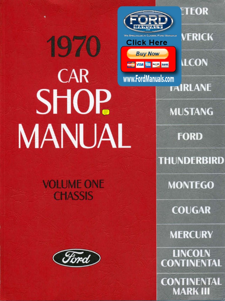 Ford Shop Manual 1970 | PDF | Business | Computers