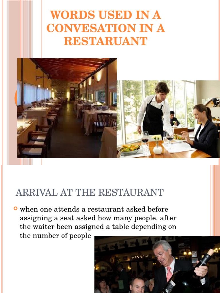 Restaurant Conversation Vocabulary Guide | PDF