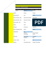 Subway Perfect Order Template