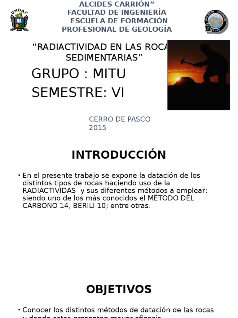 Fechamiento Radiactivo Rocas Sedimentarias - Descargar Manual