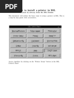 How to ins tal l a print e r in DSL