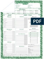 Changeling The Lost Character Sheet