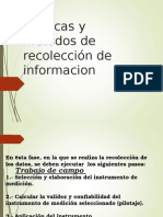 Tecnicas y Metodos de Recoleccion de Datos