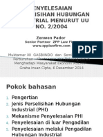 Penyelesaian Perselisihan Hubungan Industrial Menurut Uu No. 2/2004