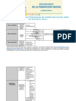 Plantilla Modelo de Propuestas de Narracion Digital para Su Uso en El Aula