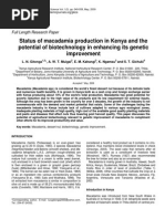 Status of macadamia production in Kenya and the potential of biotechnology in enhancing its genetic improvement.pdf