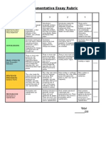 argumentative essay rubric