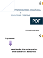 Diferencias Entre Escritura Académica y Escritura Creativa