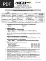 Exam Dates - AICIP 2015