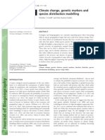 Climate change, genetic markers and species distribution modelling