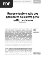 Representação e ação dos operadores do sistema penal no rio de janeiro.