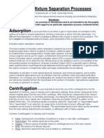 Various Types of Separation Processes