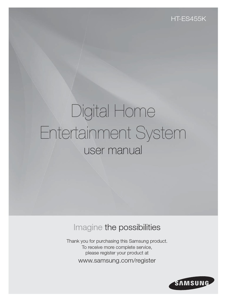 Samsung HT Es455k Eng 0307 | PDF | Hdmi | Video