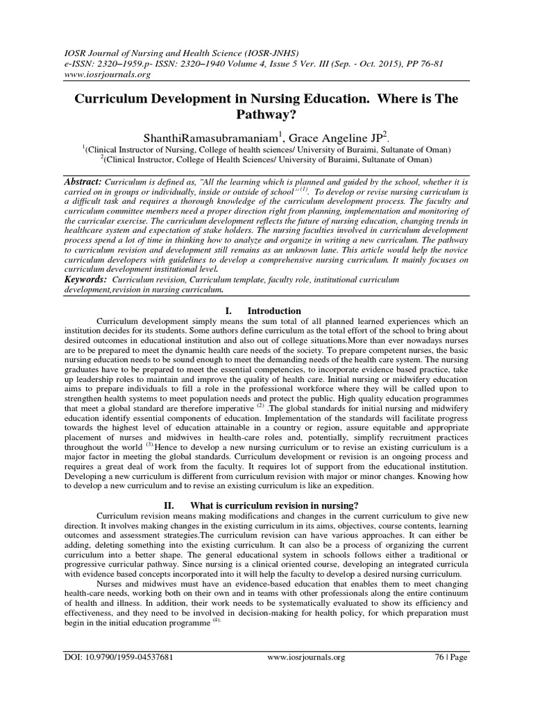 CURRICULUM DEVELOPMENT IN NURSING EDUCATION PDF visual data 6