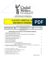 Gaceta Oficial Del Distrito Federal