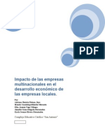 Impacto de Las Multinacionales en Las Empresas Locales de El Salvador