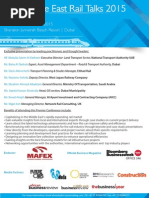 Middle East Rail Talks 2015, Dubai