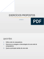 Exercícios propostos redes